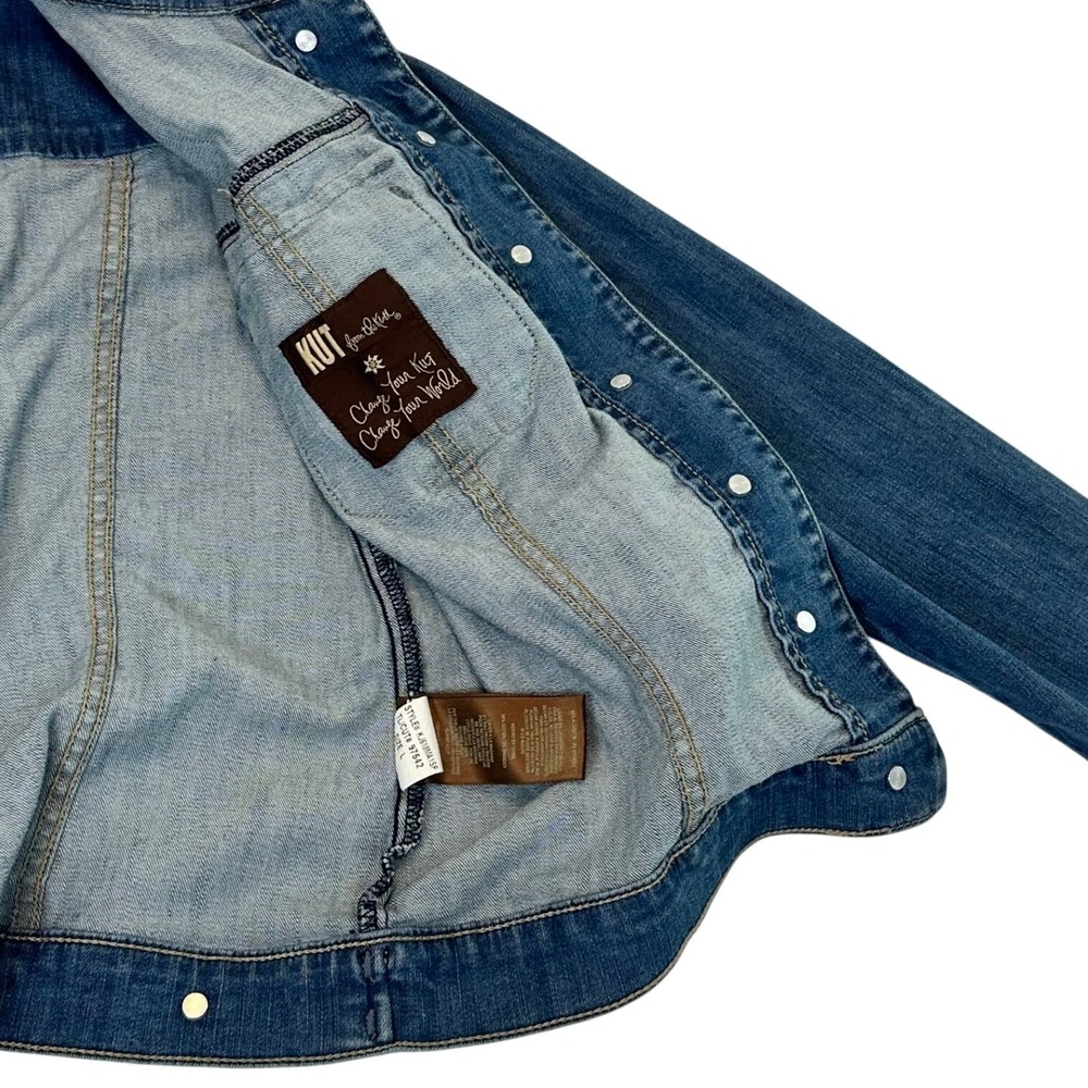 Kut from the Kloth Classic Blue Denim Trucker Jacket - Picture 4 of 7